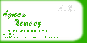 agnes nemecz business card